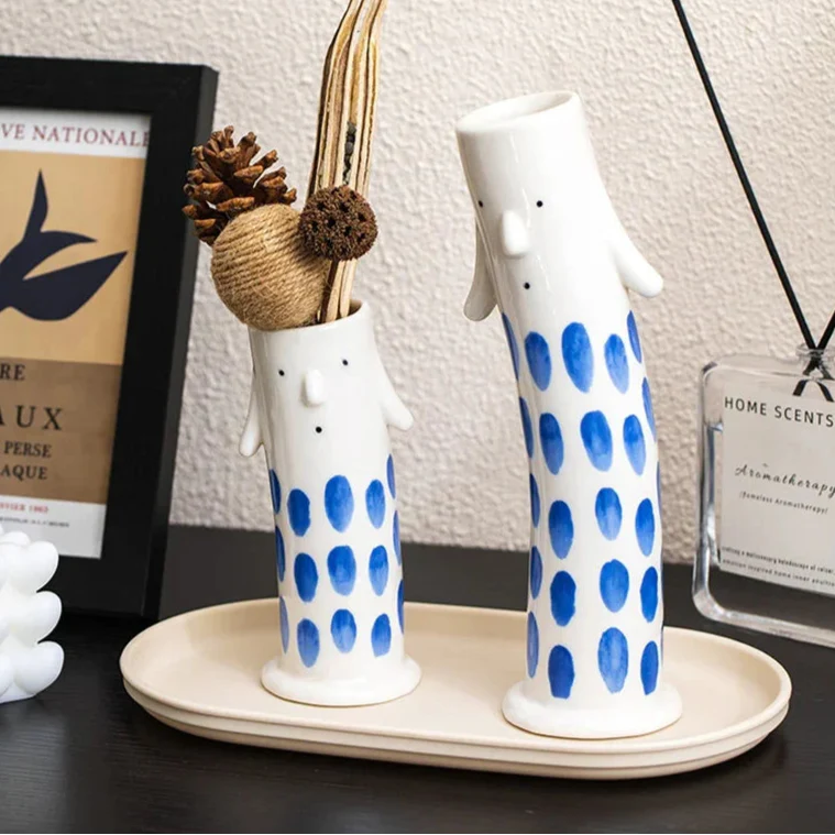 Lovely Cartoon Figures Ceramic Vase - Image 5