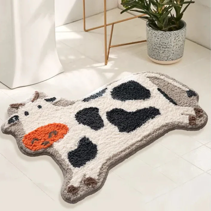 Mini Cow Fluffy Bath Mat