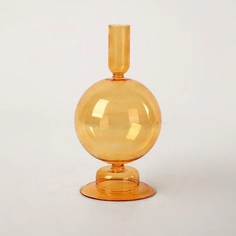Modern Glass Candleholder-Orange - Image 17