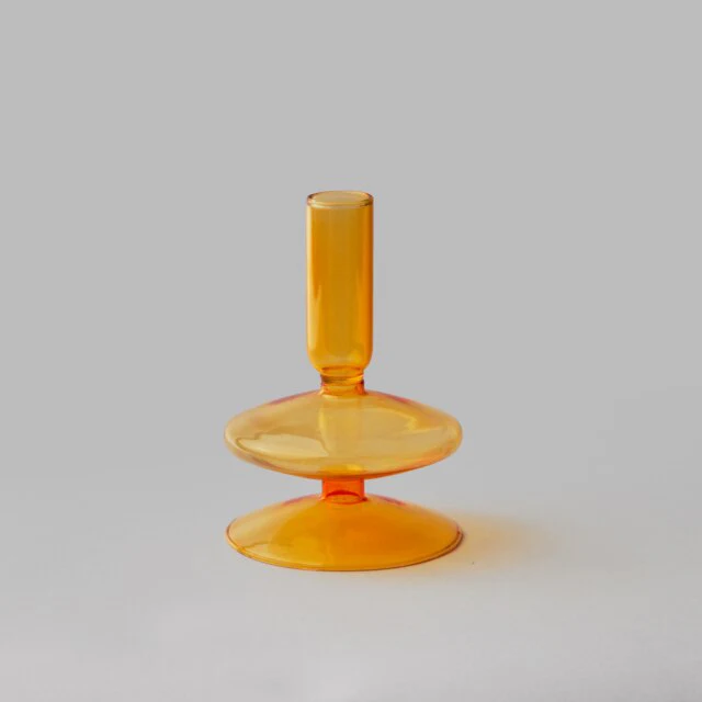 Modern Glass Candleholder-Orange - Image 18