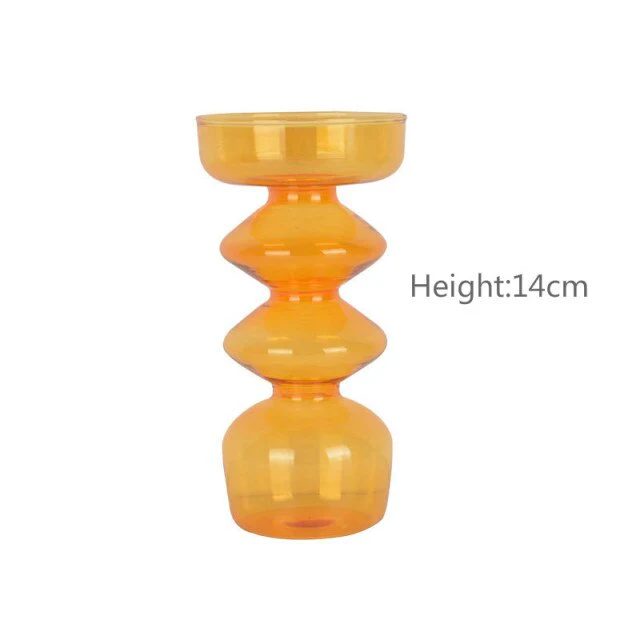Modern Glass Candleholder-Orange - Image 20