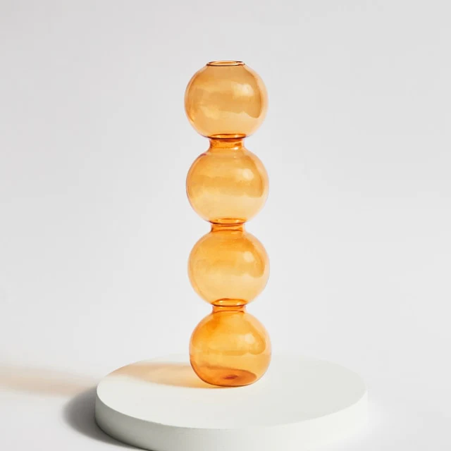 Modern Glass Candleholder-Orange - Image 21