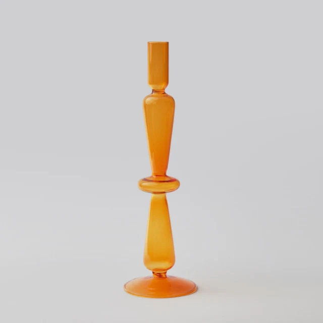 Modern Glass Candleholder-Orange - Image 22