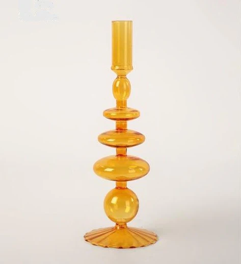 Modern Glass Candleholder-Orange - Image 23