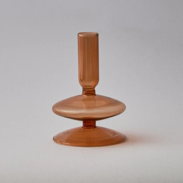 Modern Glass Candleholder-Brown - Image 15