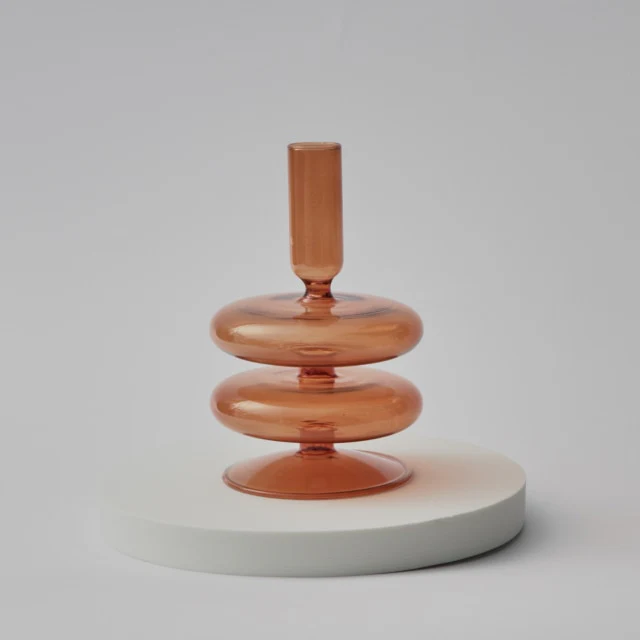 Modern Glass Candleholder-Brown - Image 19