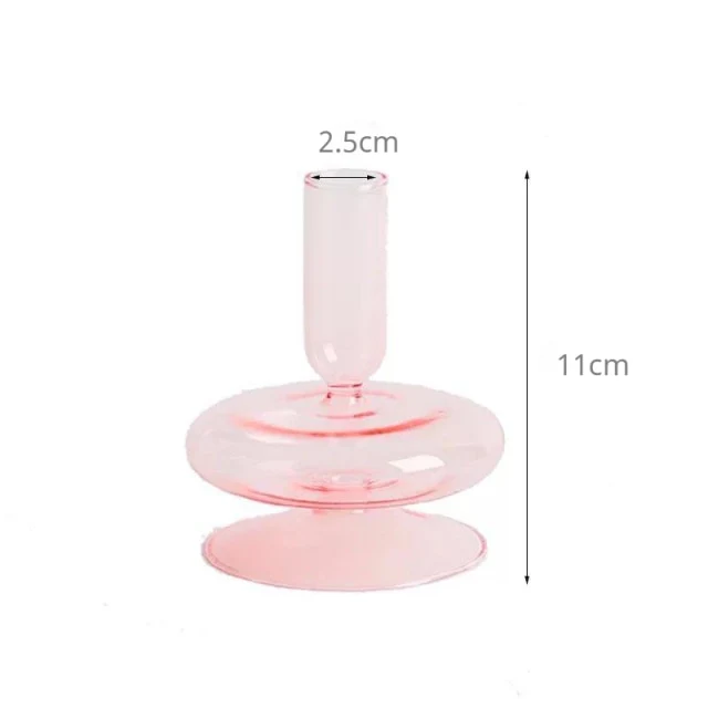 Modern Glass Candleholder-Baby Pink - Image 14