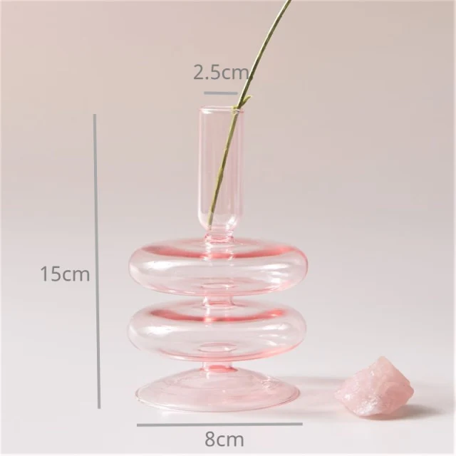 Modern Glass Candleholder-Baby Pink - Image 16