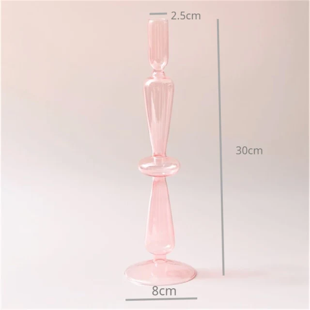 Modern Glass Candleholder-Baby Pink - Image 20