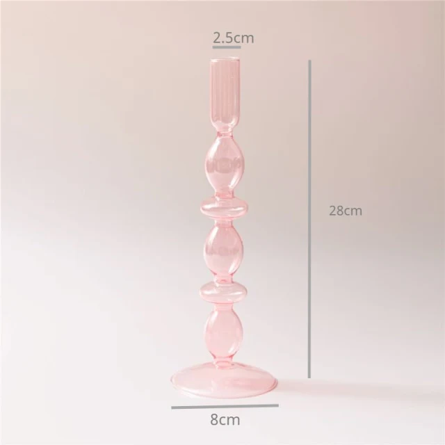 Modern Glass Candleholder-Baby Pink - Image 21