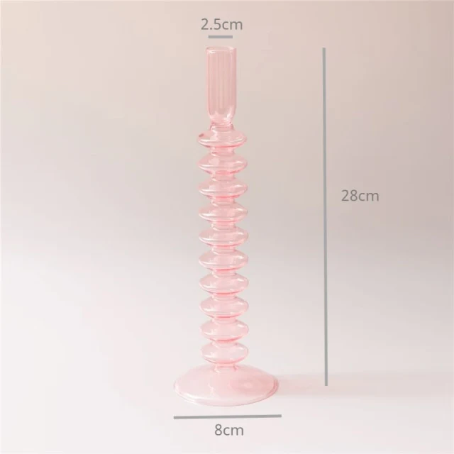 Modern Glass Candleholder-Baby Pink - Image 23