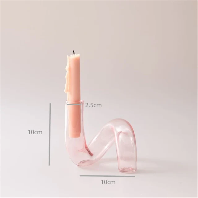 Modern Glass Candleholder-Baby Pink - Image 27
