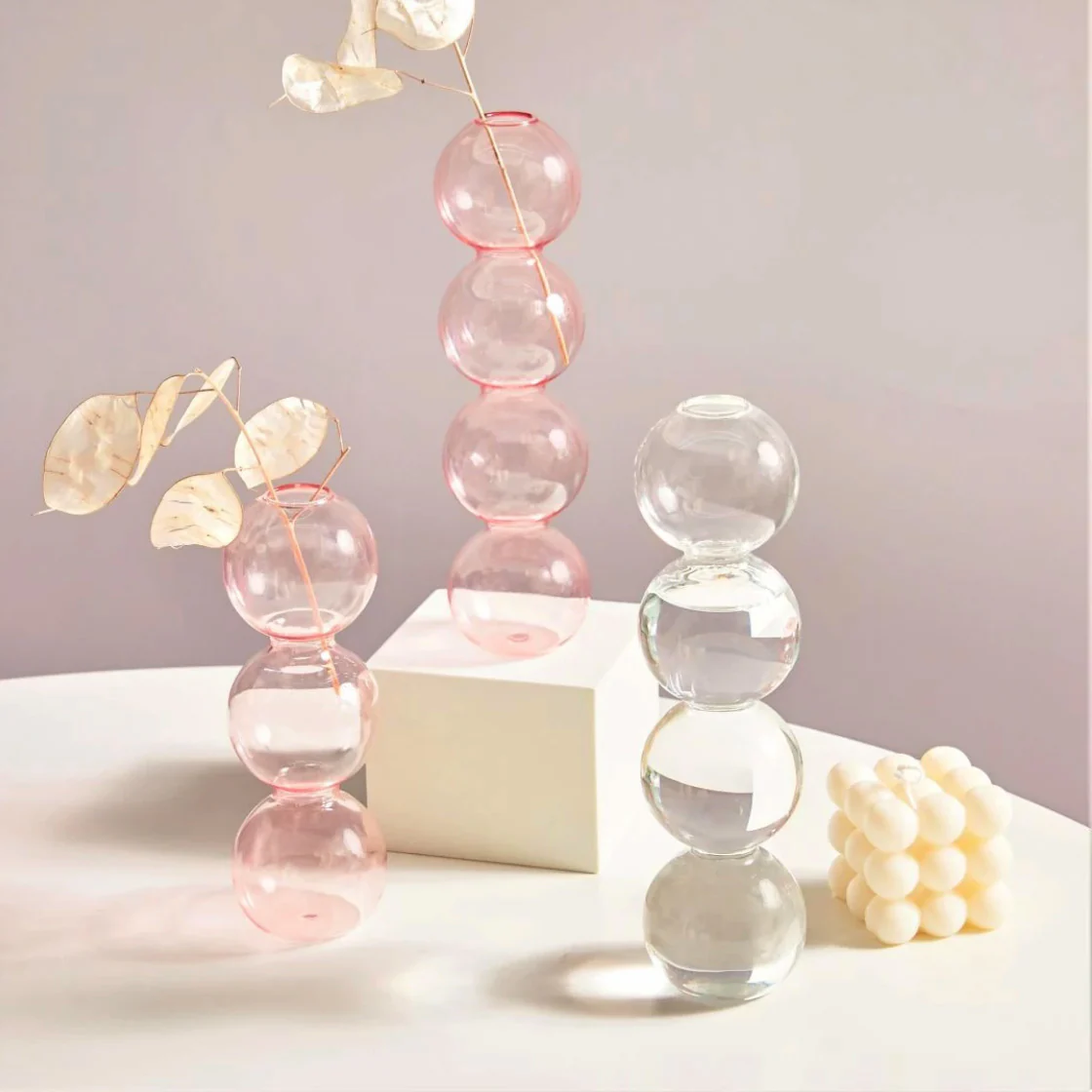 Modern Glass Candleholder-Baby Pink - Image 9