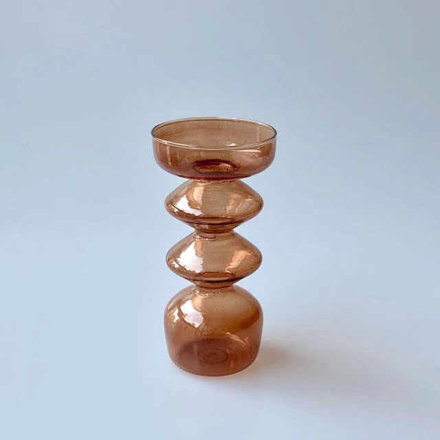 Modern Glass Candleholder-Brown - Image 21