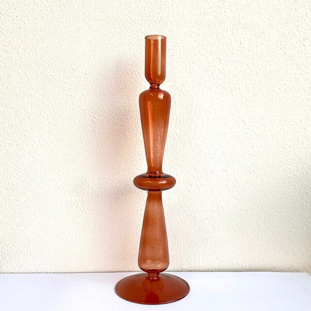 Modern Glass Candleholder-Brown - Image 22