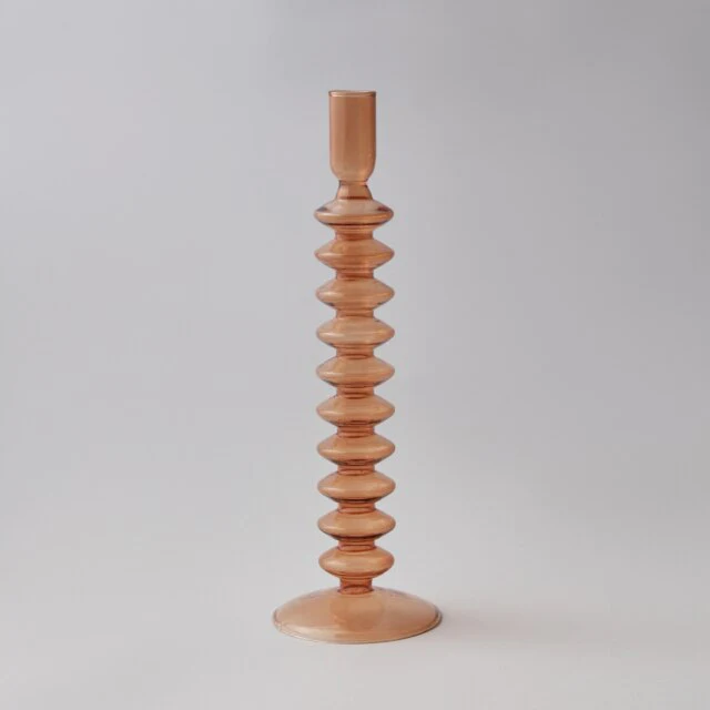 Modern Glass Candleholder-Brown - Image 24