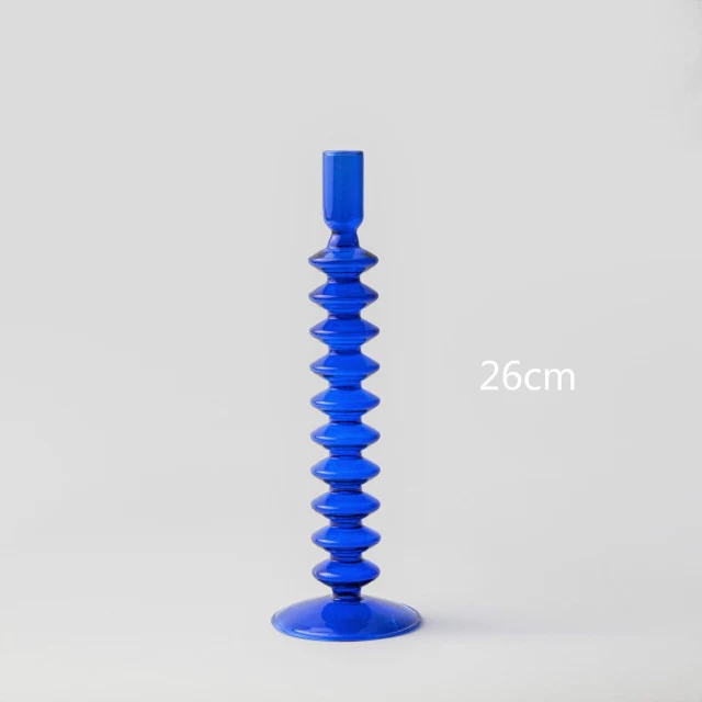 Modern Glass Candleholder-Blue - Image 11