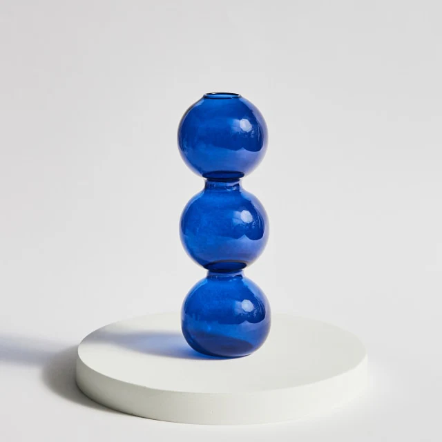 Modern Glass Candleholder-Blue - Image 12