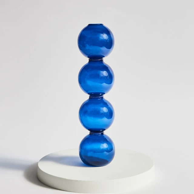 Modern Glass Candleholder-Blue - Image 13