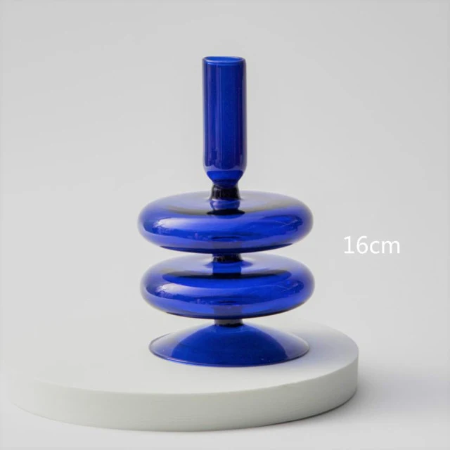 Modern Glass Candleholder-Blue - Image 14