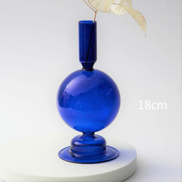 Modern Glass Candleholder-Blue - Image 15