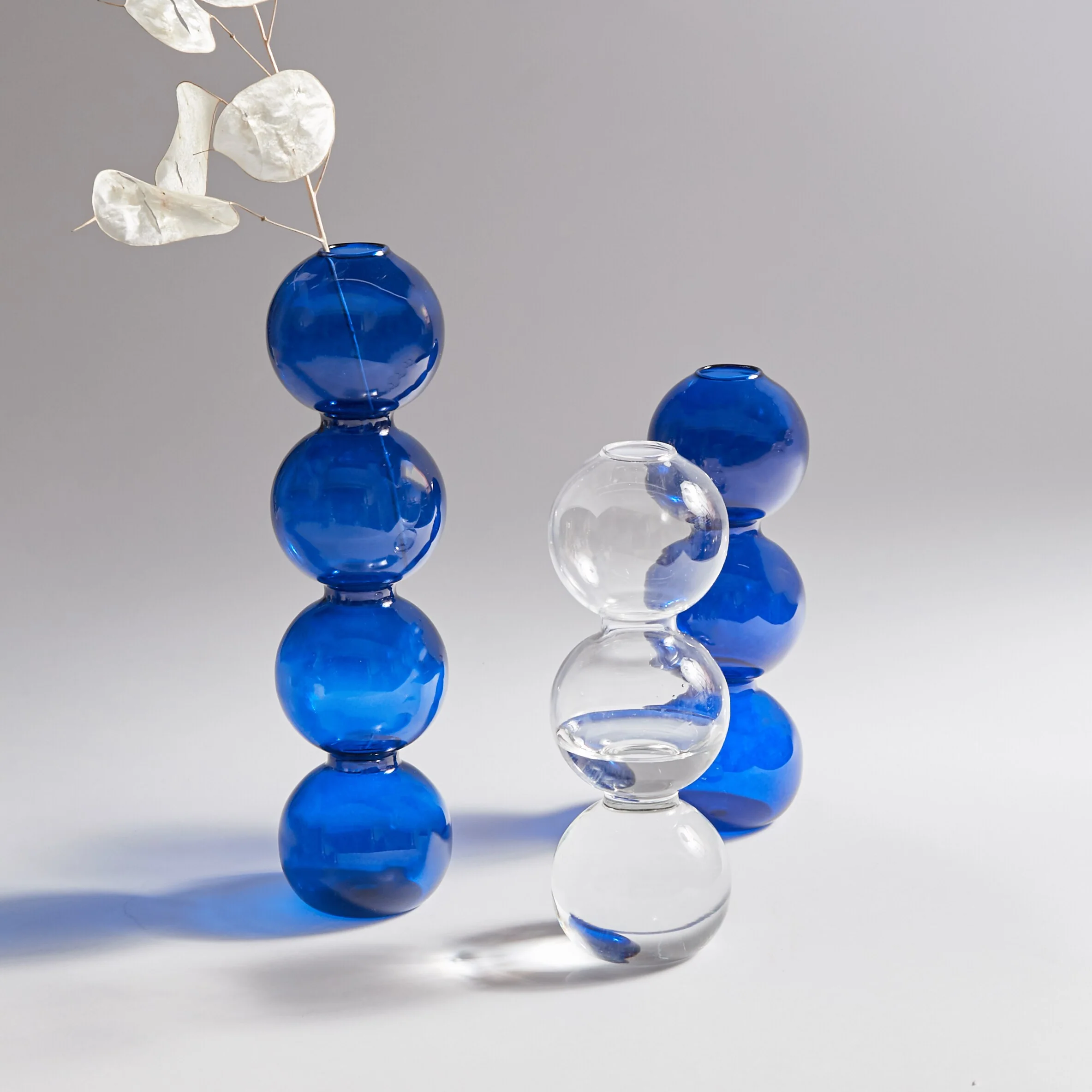 Modern Glass Candleholder-Blue - Image 6