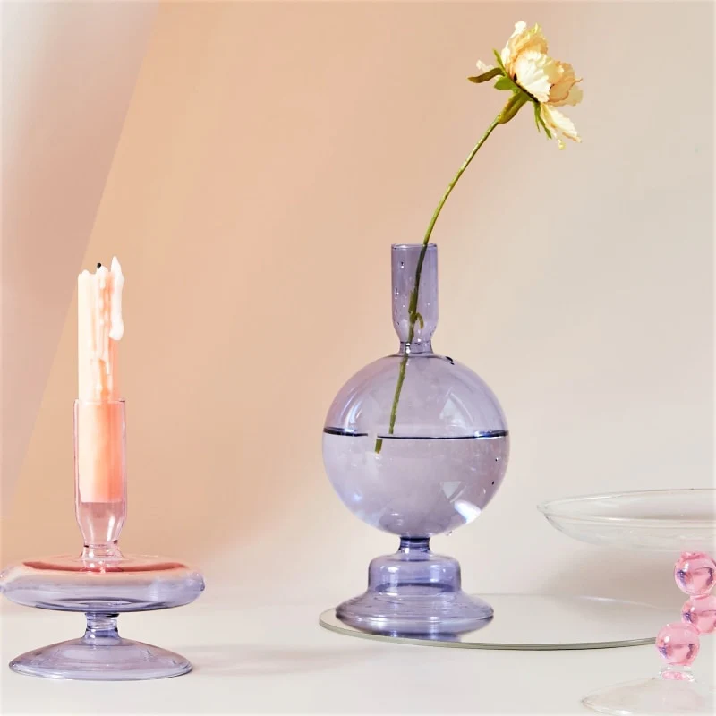 Modern Glass Candleholder-Ocean Blue - Image 7
