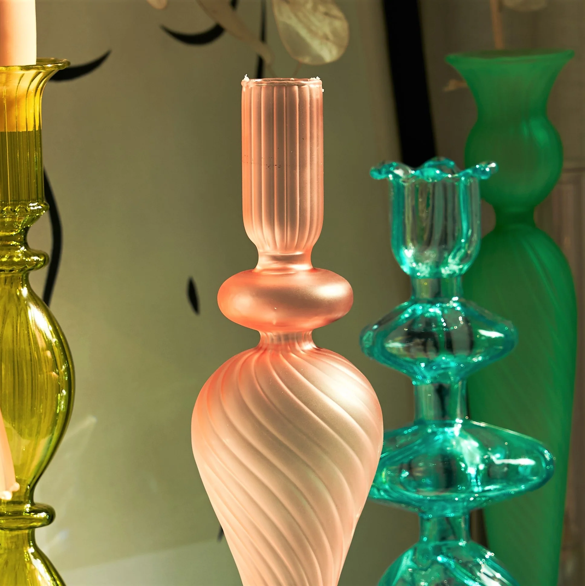 Modern Glass Candleholders - Multi colour - Image 13