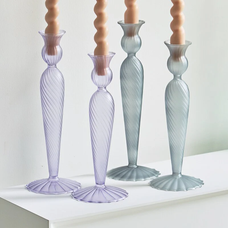 Modern Glass Candleholders - Multi colour - Image 4