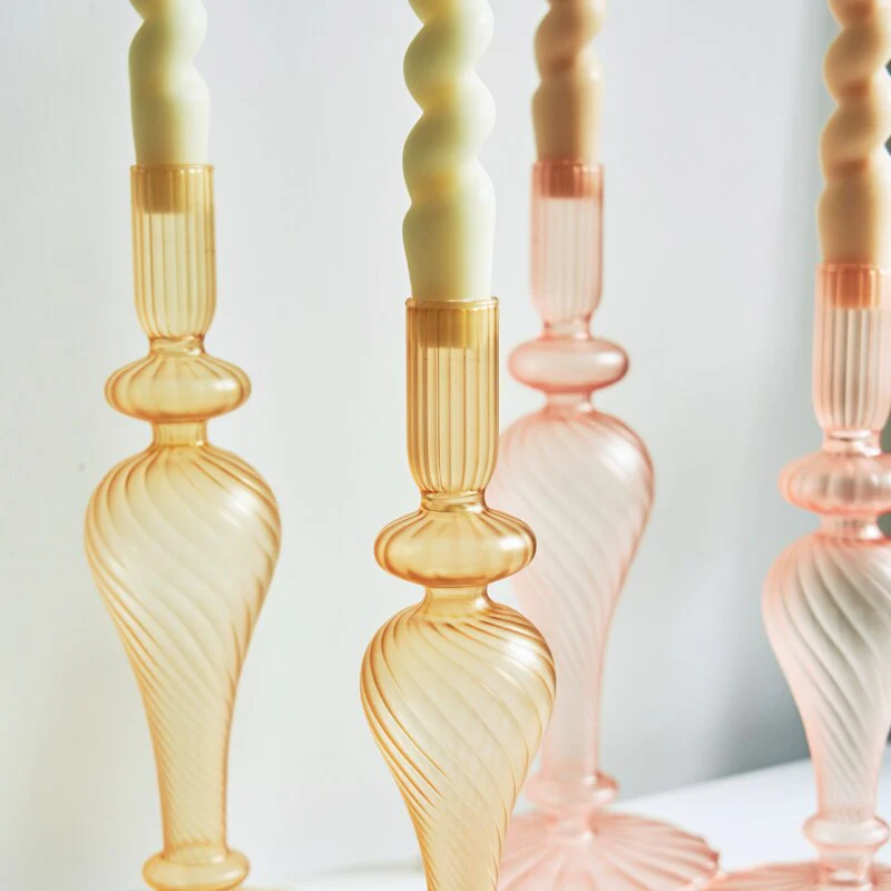 Modern Glass Candleholders - Multi colour - Image 5