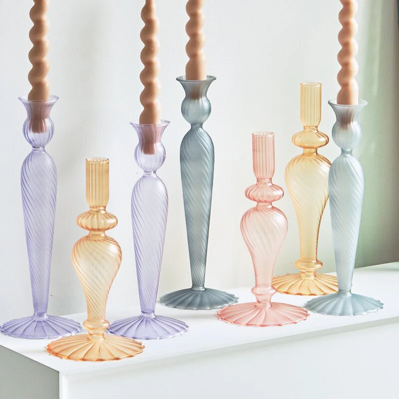 Modern Glass Candleholders - Multi colour - Image 7