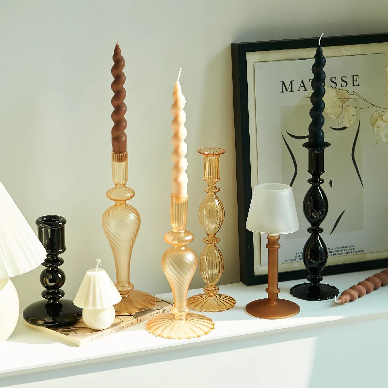 Modern Glass Candleholders - Multi colour - Image 8