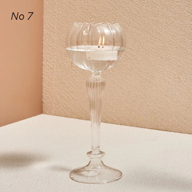 Modern Glass Candleholders - Transparent - Image 13