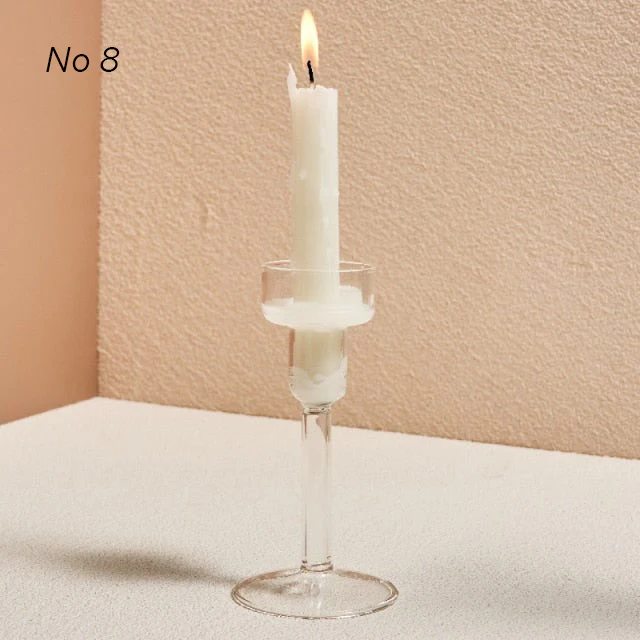 Modern Glass Candleholders - Transparent - Image 14