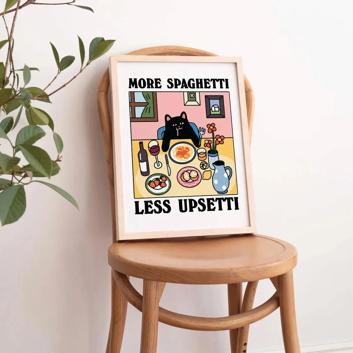 More Spaghetti Less Regretti Wall Art - Image 3