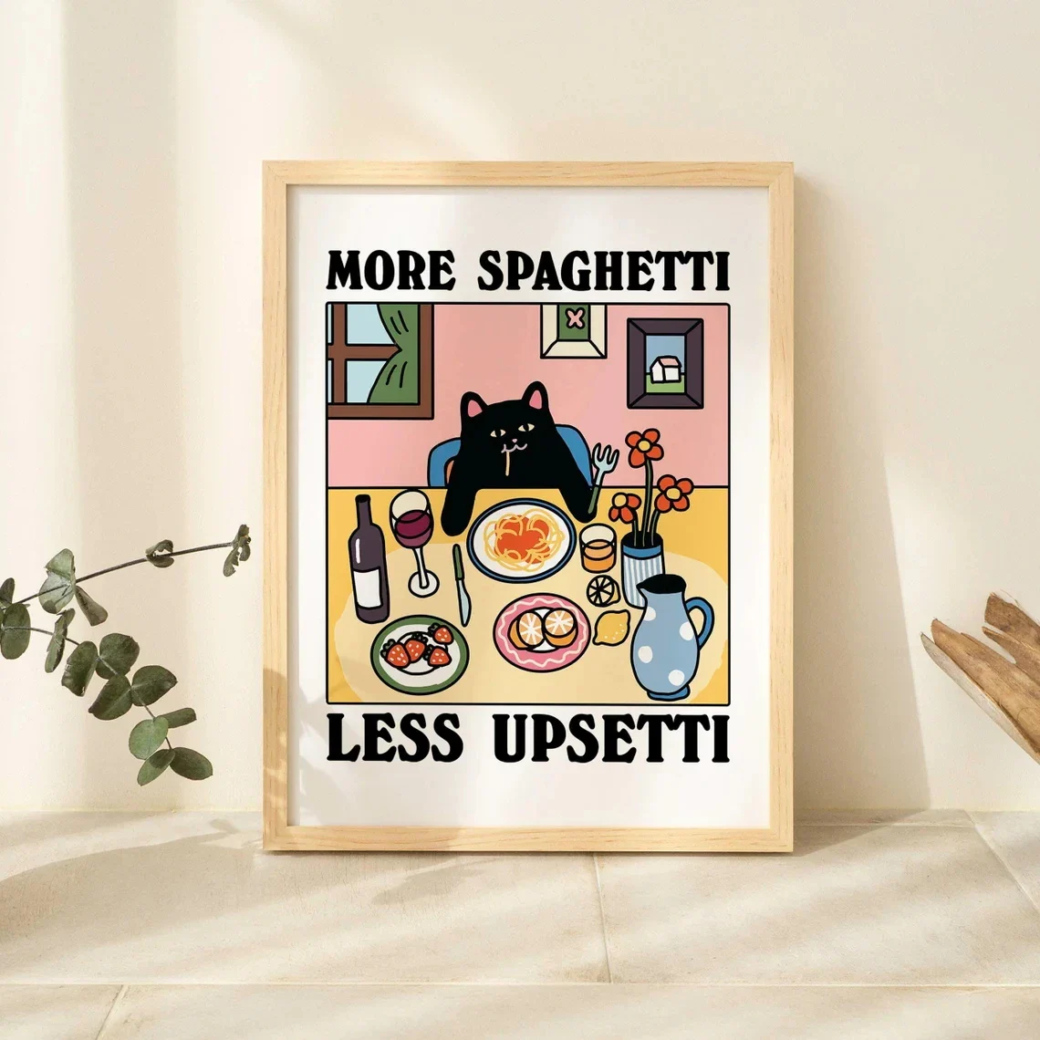 More Spaghetti Less Regretti Wall Art - Image 4