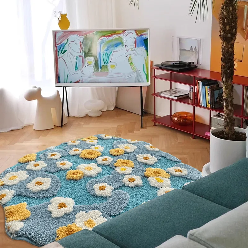 Moss Flower Tufted Round Rug - Image 3