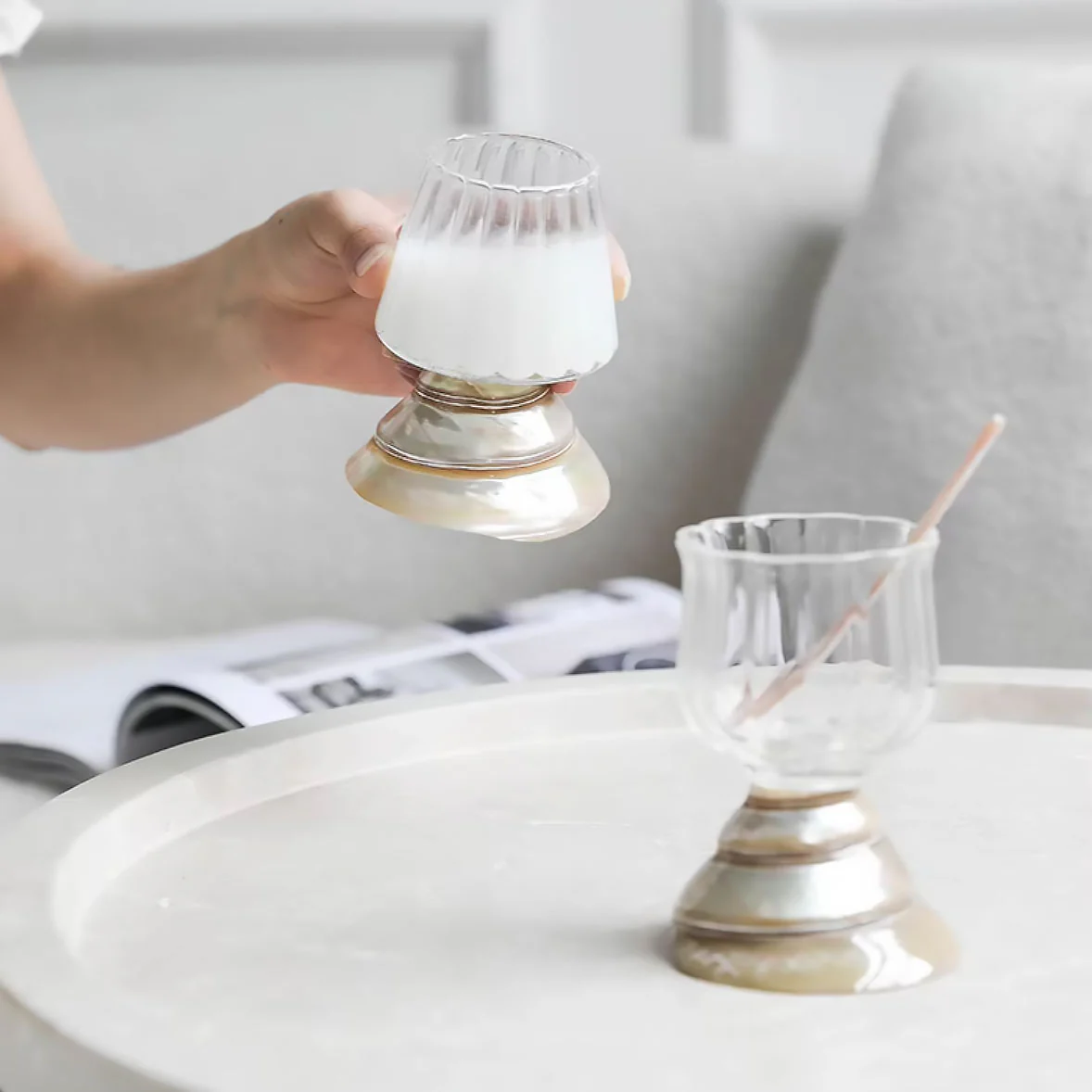 Natural Conch Shell Glass Cups - Image 8