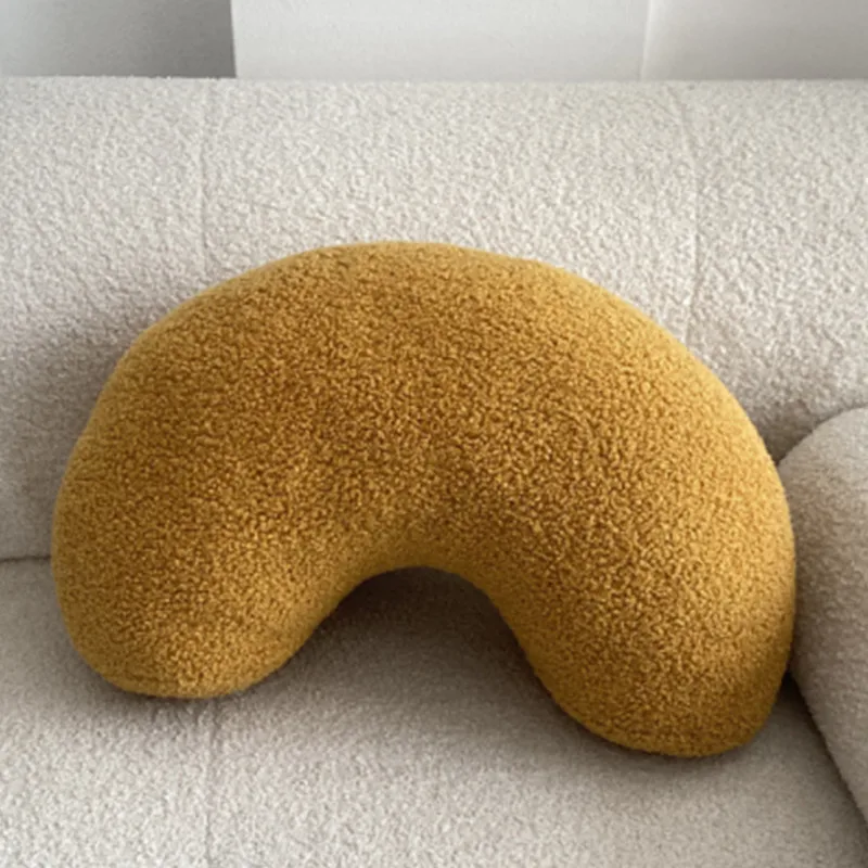 Nordic Bouclé Abstract Cushion – Minimalist Plush Pillow - Image 10