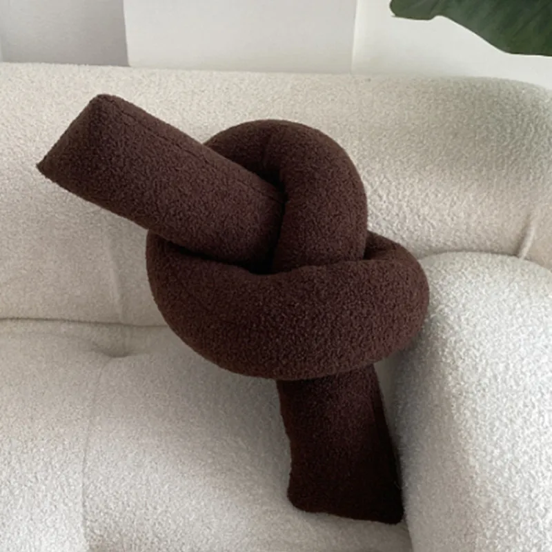 Nordic Bouclé Abstract Cushion – Minimalist Plush Pillow - Image 20