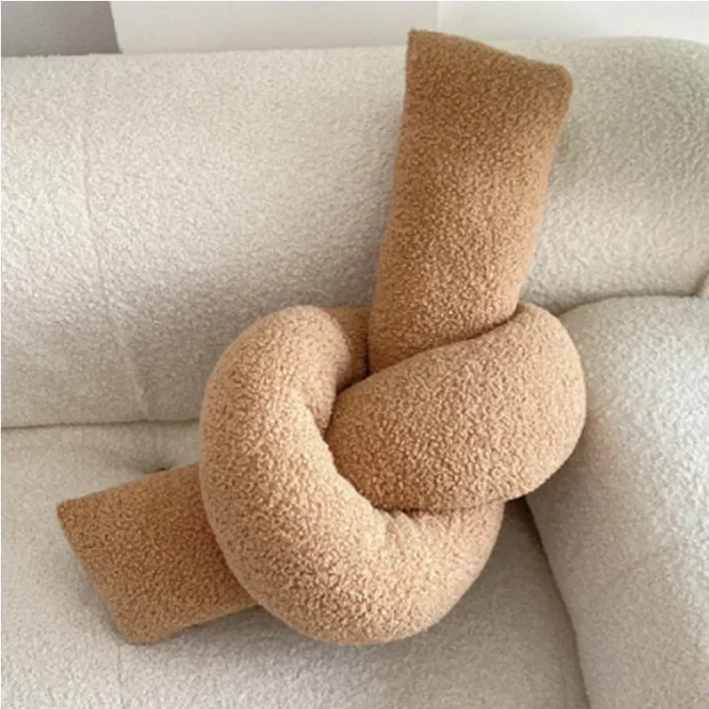 Nordic Bouclé Abstract Cushion – Minimalist Plush Pillow - Image 21