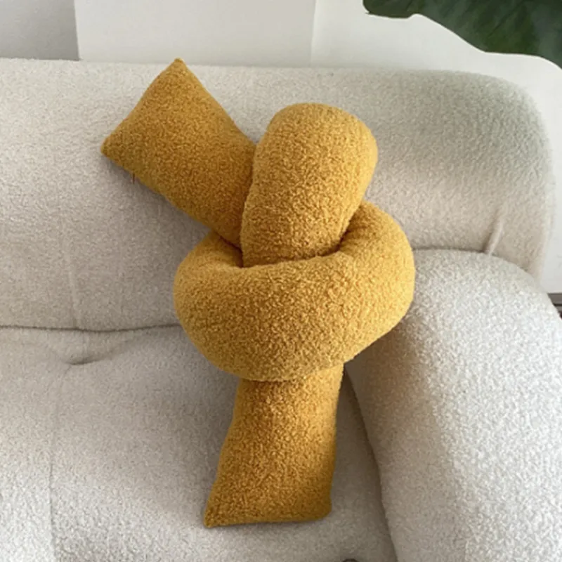 Nordic Bouclé Abstract Cushion – Minimalist Plush Pillow - Image 23