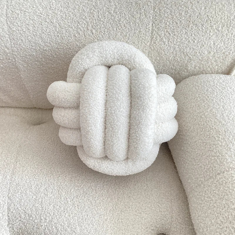 Nordic Bouclé Abstract Cushion – Minimalist Plush Pillow - Image 27