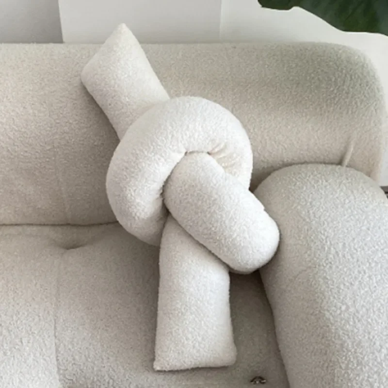 Nordic Bouclé Abstract Cushion – Minimalist Plush Pillow - Image 31