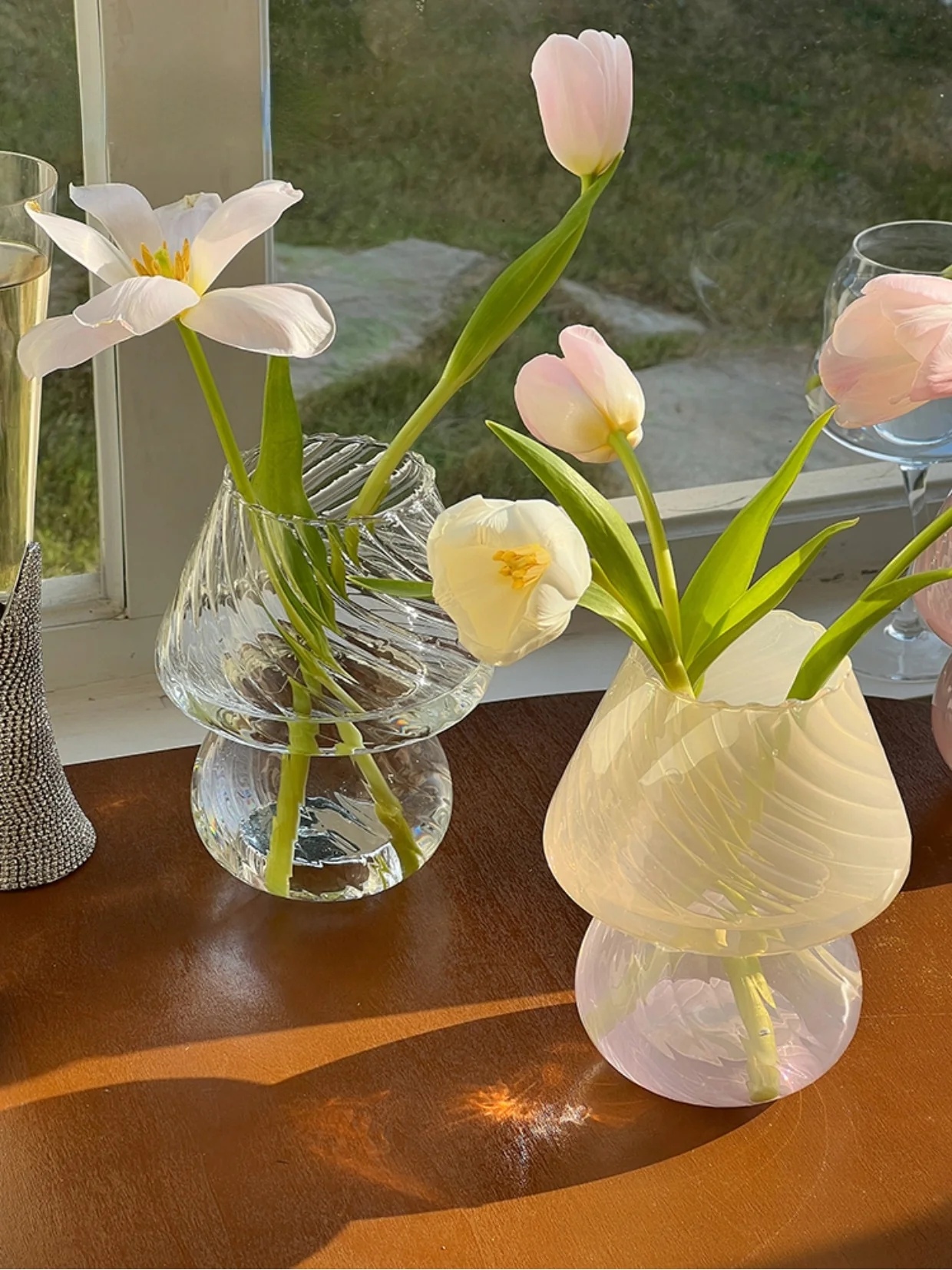 Nordic Stripy Glass Vase - Image 6