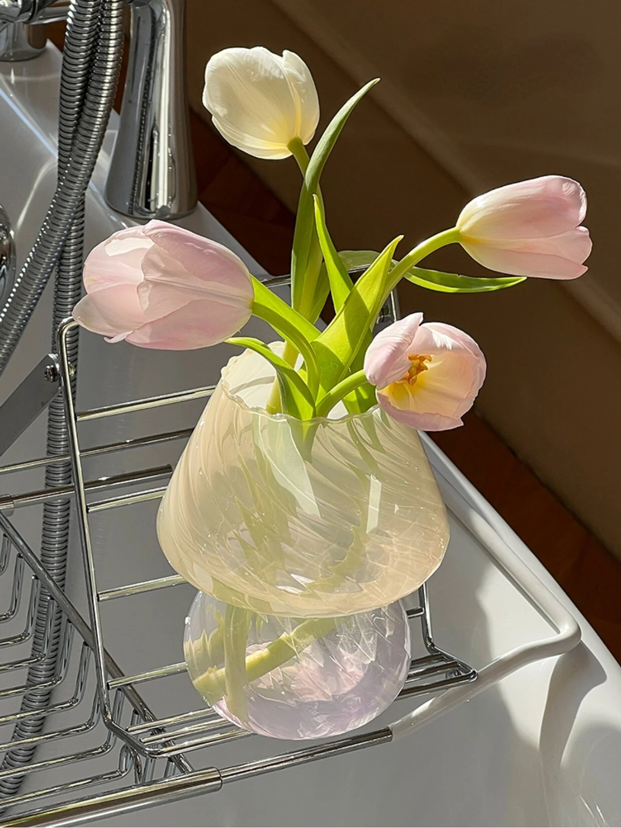 Nordic Stripy Glass Vase - Image 7