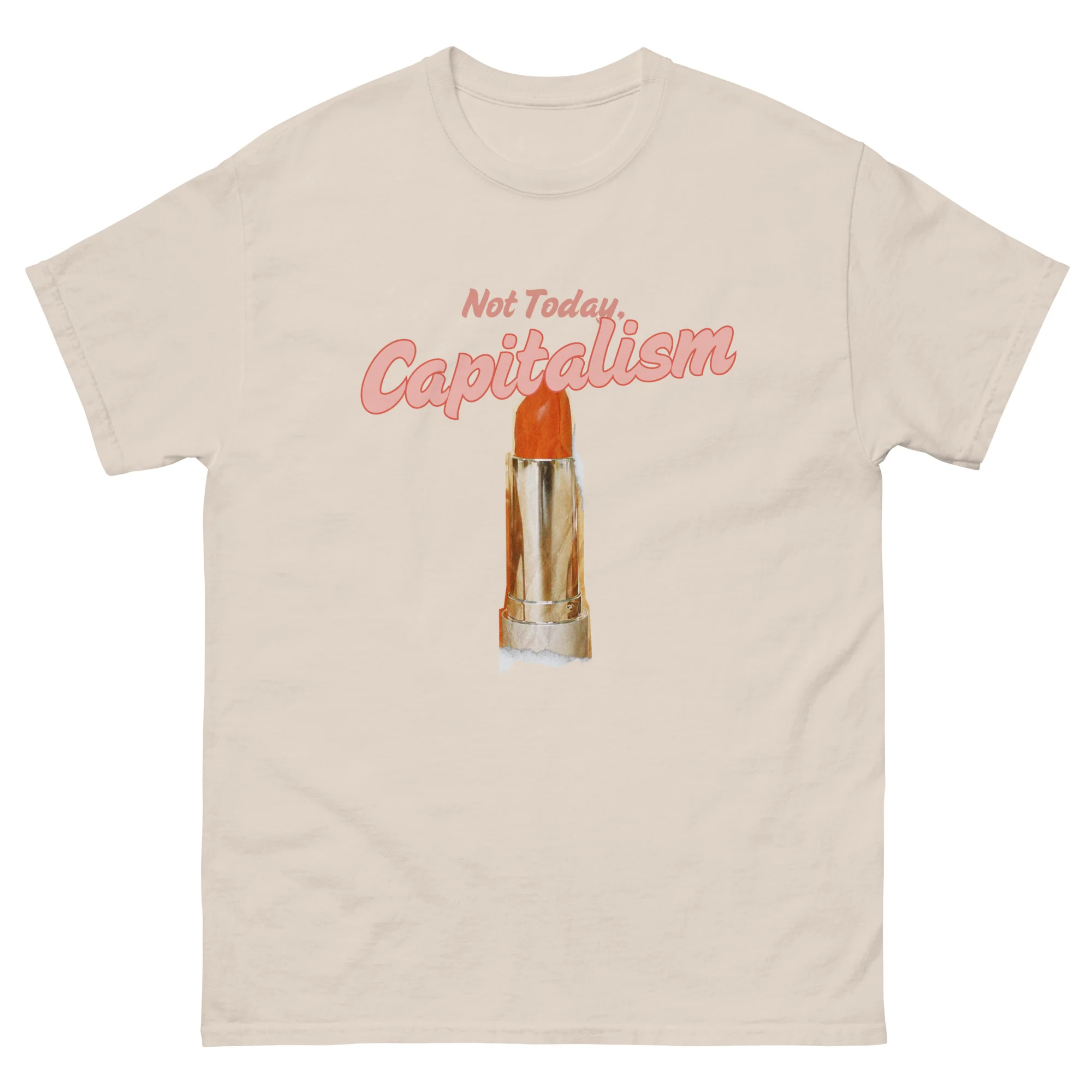 Not Today, Capitalism Pink T-shirt - Image 2