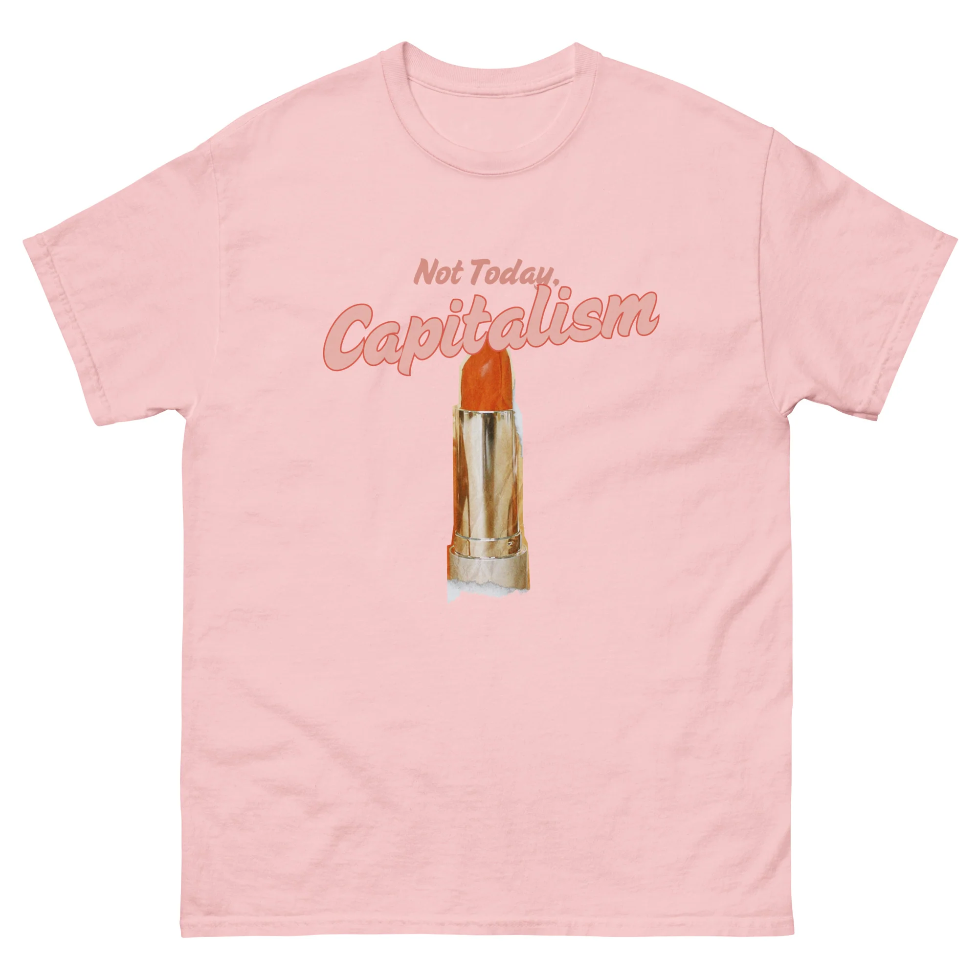 Not Today, Capitalism Pink T-shirt - Image 4