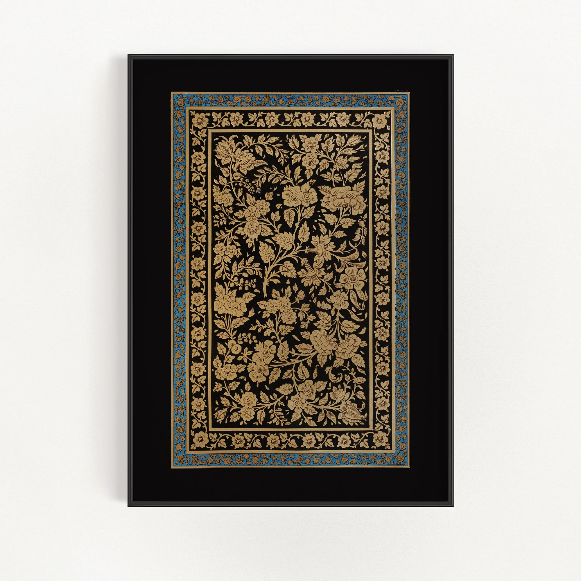 Old European Rug - Black