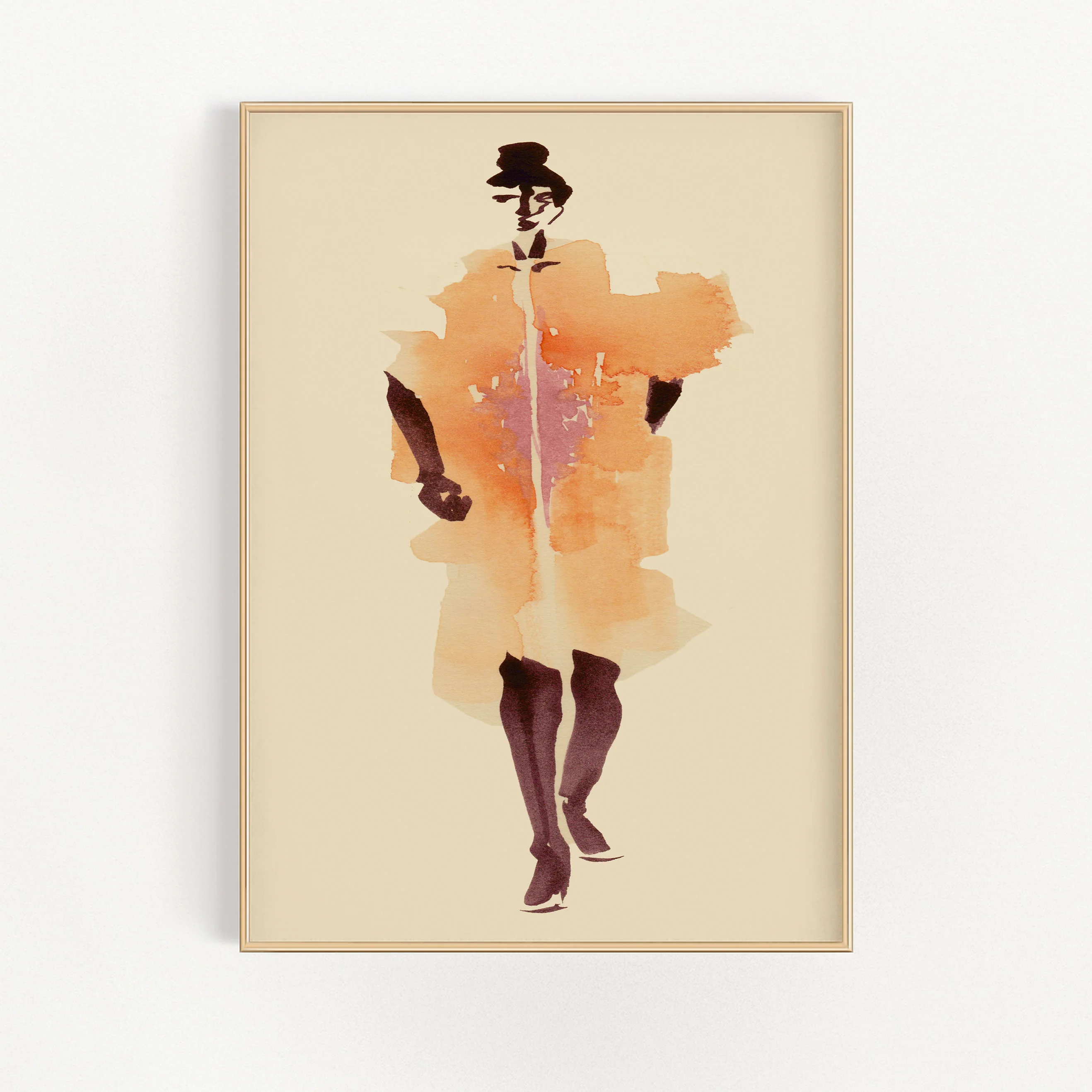Orange Bloom Dress Wall Art